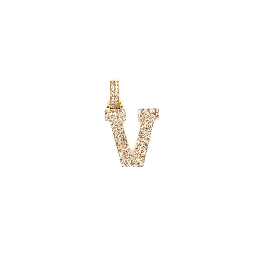 Yellow Gold and Diamond Initials