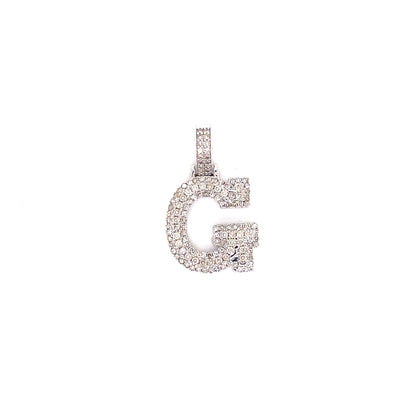 White Gold and Diamond Initials
