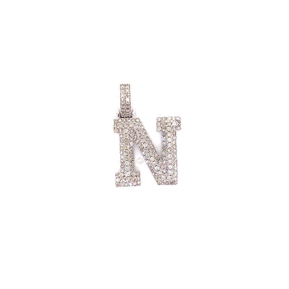 White Gold and Diamond Initials