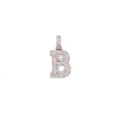 White Gold and Diamond Initials