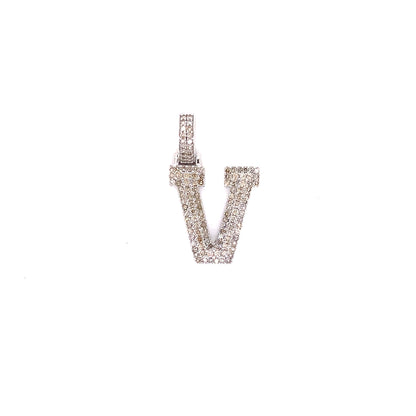 White Gold and Diamond Initials