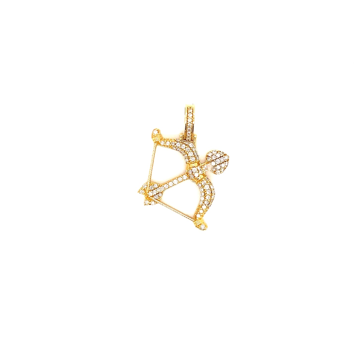 Bow and Arrow Diamond Pendant in 14K