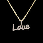 Diamond Love Pendant in 14k Gold