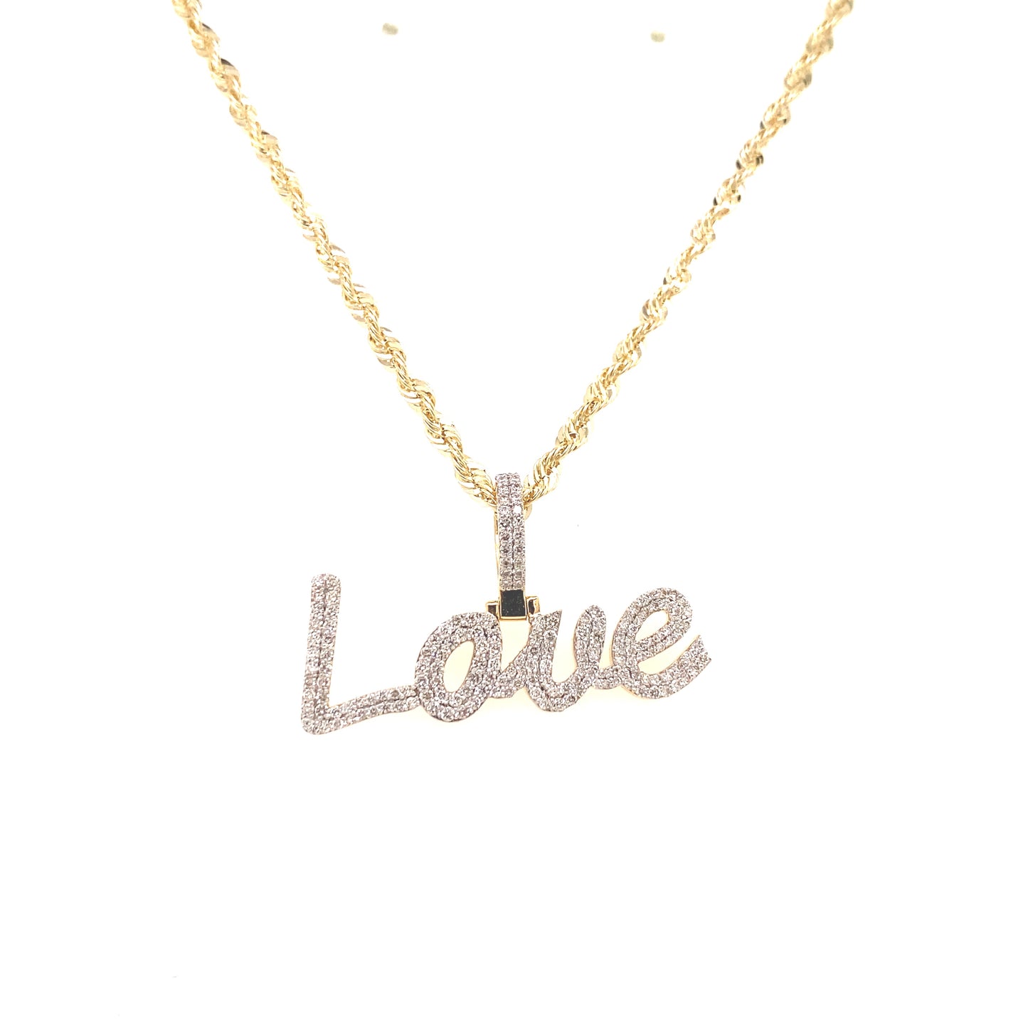 Diamond Love Pendant in 14k Gold