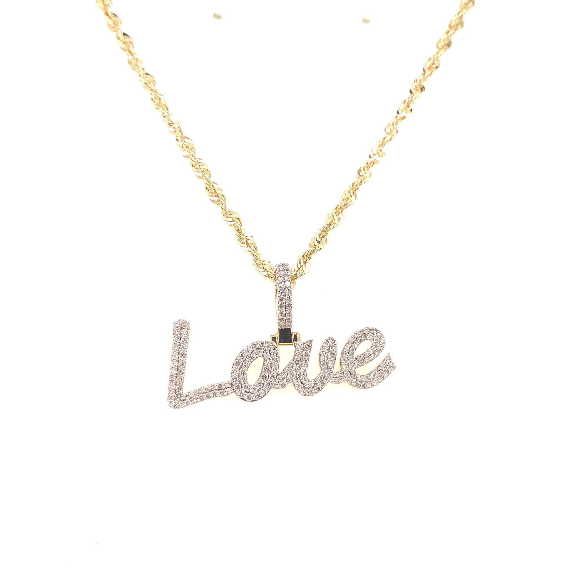 Diamond Love Pendant in 14k Gold