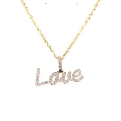 Diamond Love Pendant in 14k Gold