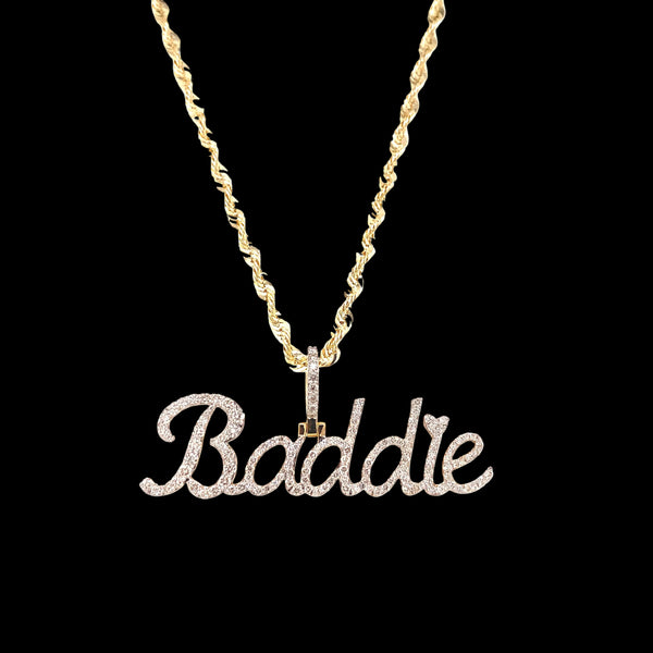 Baddie Diamond Pendant in 14k Gold