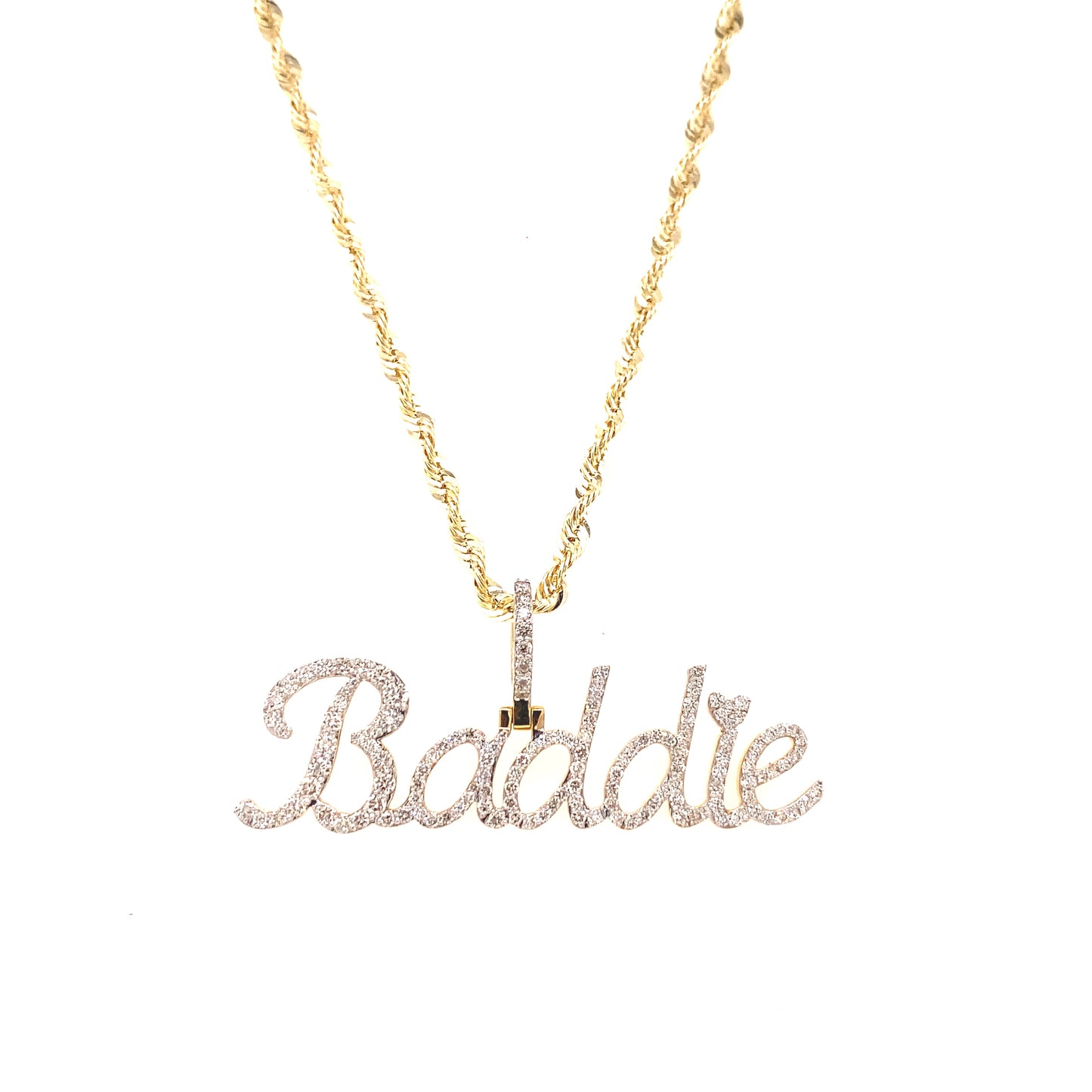 Baddie Diamond Pendant in 14k Gold