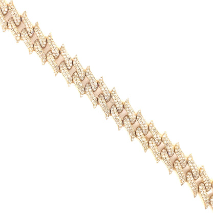 Spiked Diamond Cuban Bracelet