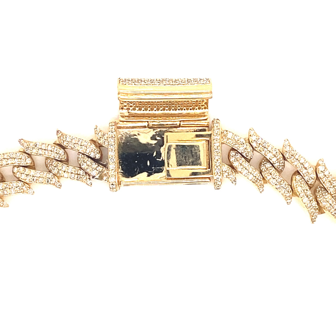 Spiked Diamond Cuban Bracelet Lock
