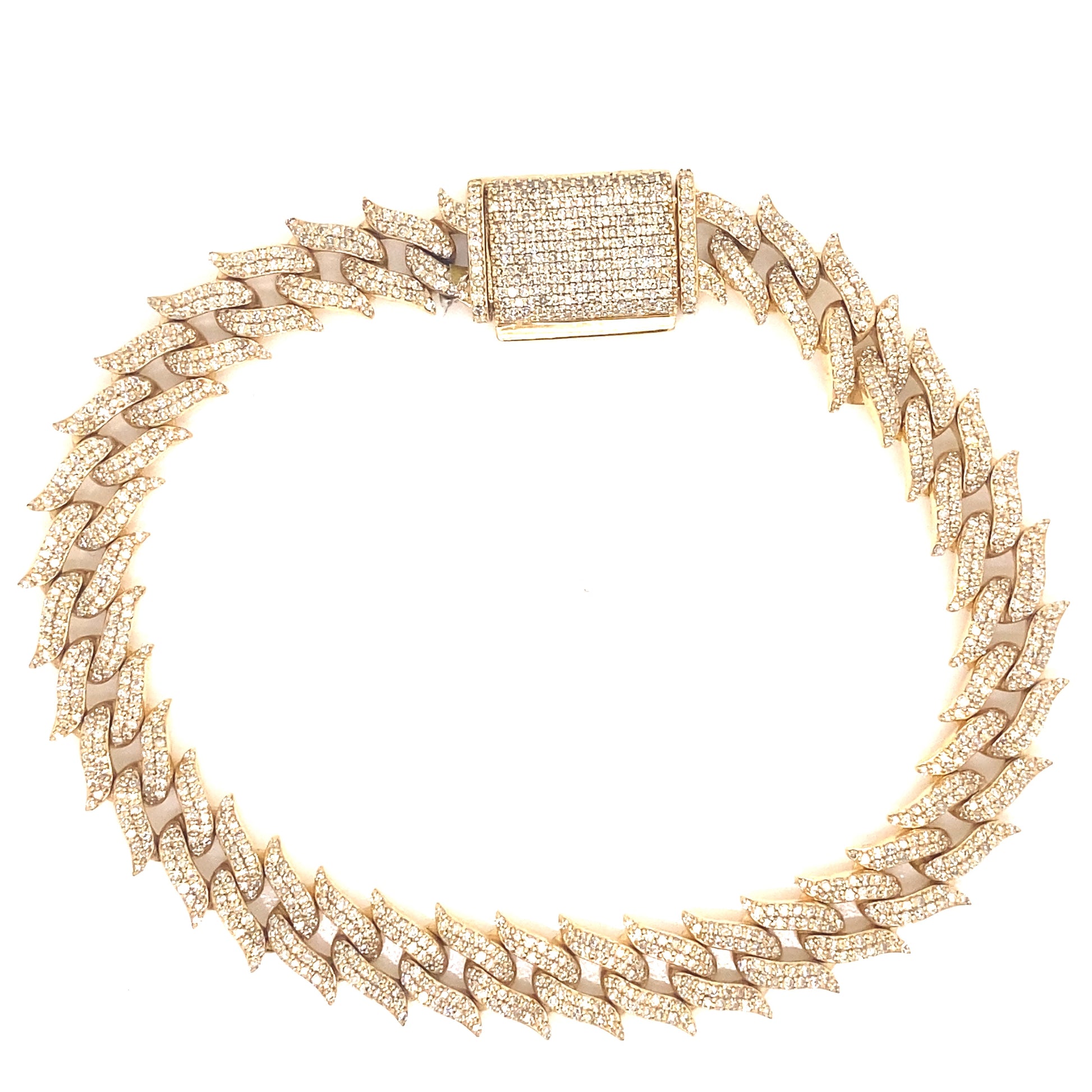 Spiked Diamond Cuban Bracelet