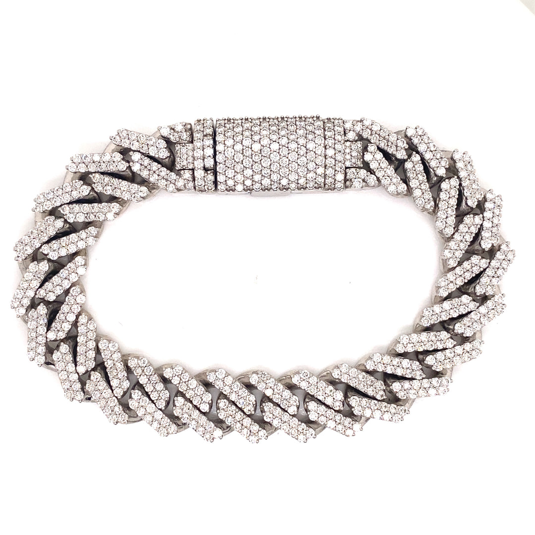 Diamond Miami Cuban Link Bracelet in 14K
