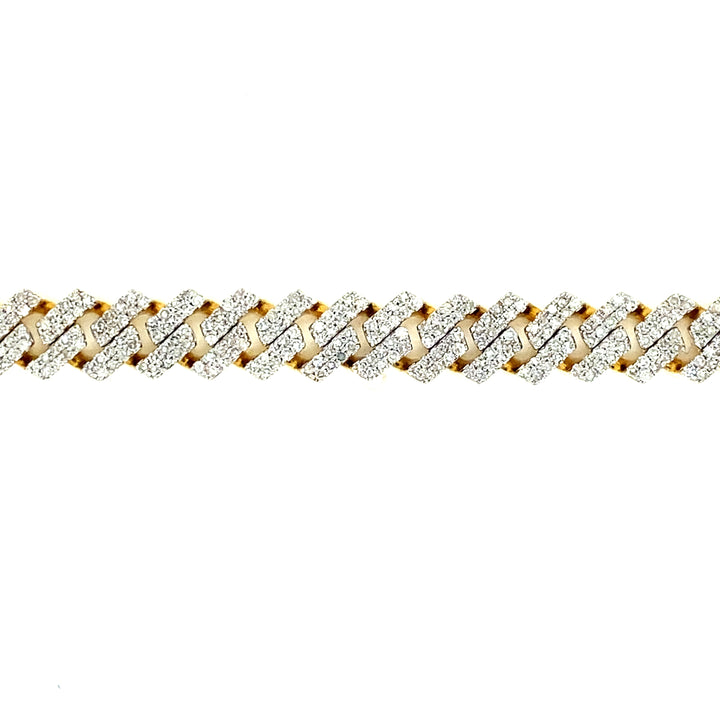 9.5MM Diamond Cuban Bracelet