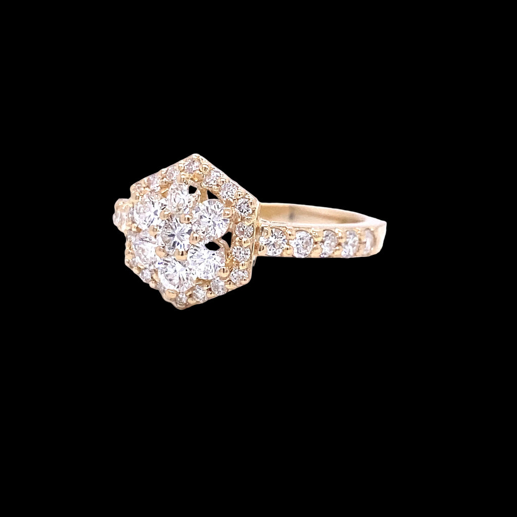 Flower Lily Diamond Ring