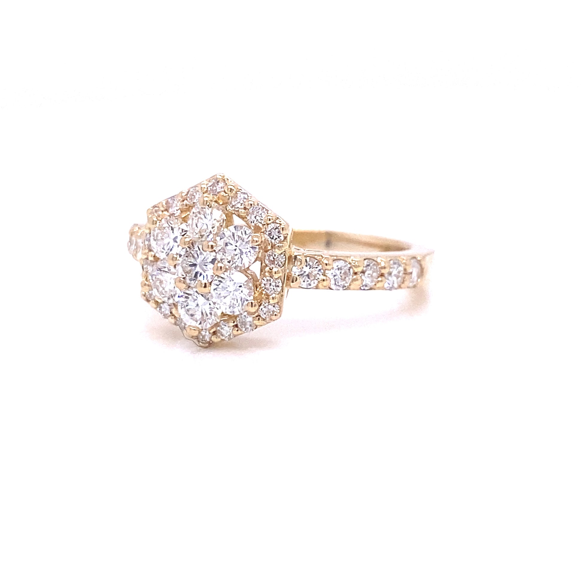 Flower Lily Diamond Ring
