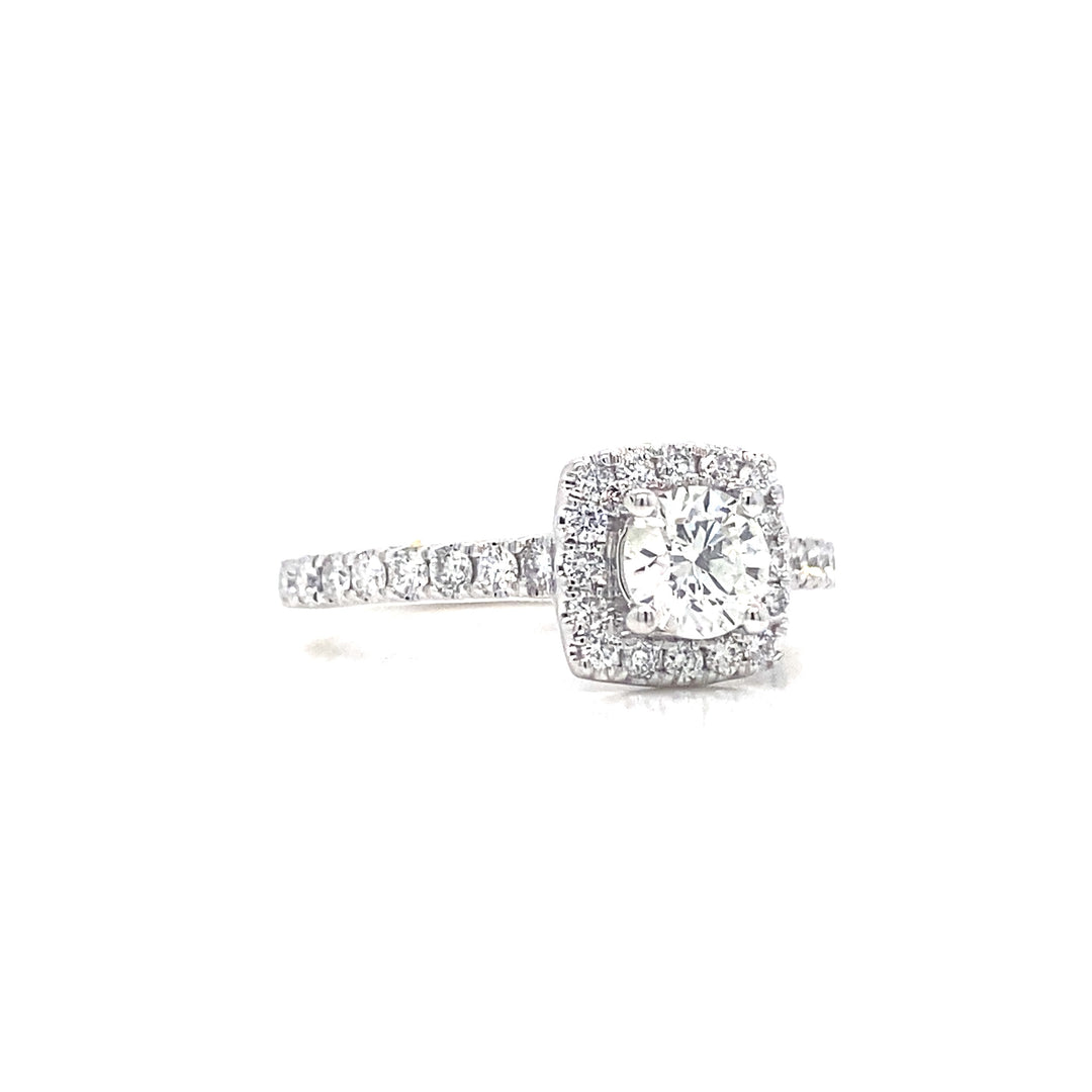 Cushion Styled Engagement Diamond Ring