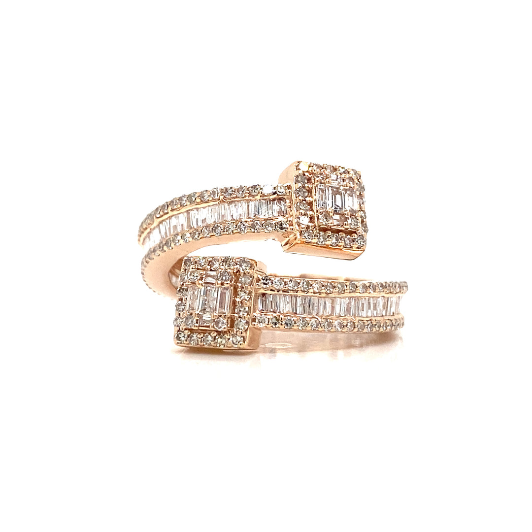 Swivel Rose Gold Diamond Ring