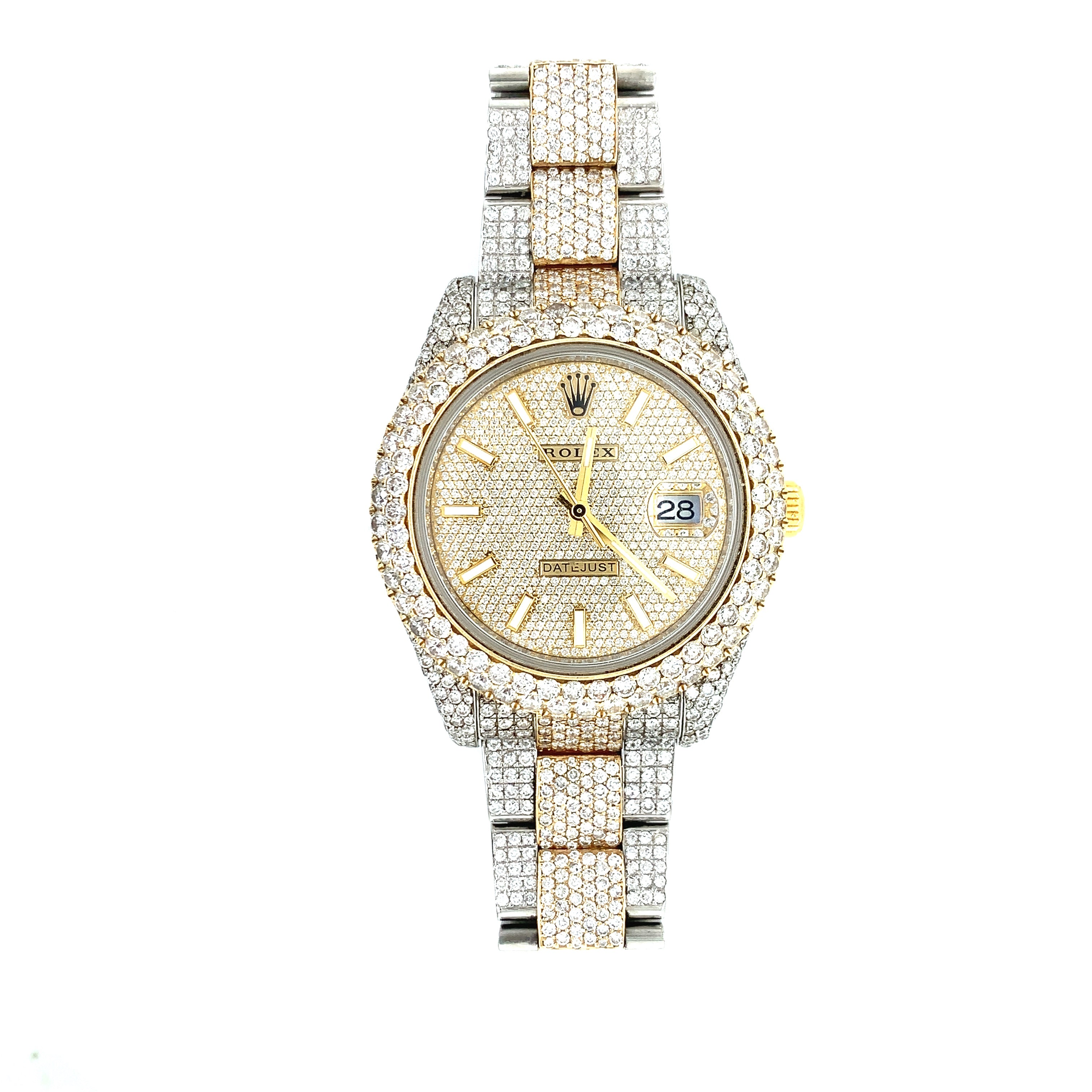 Rolex Datejust 23CT Diamond Oyster Band 41MM Rocco s Jewelry