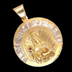 St. Barbara Medium Circle Pendant