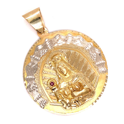 St. Barbara Medium Circle Pendant
