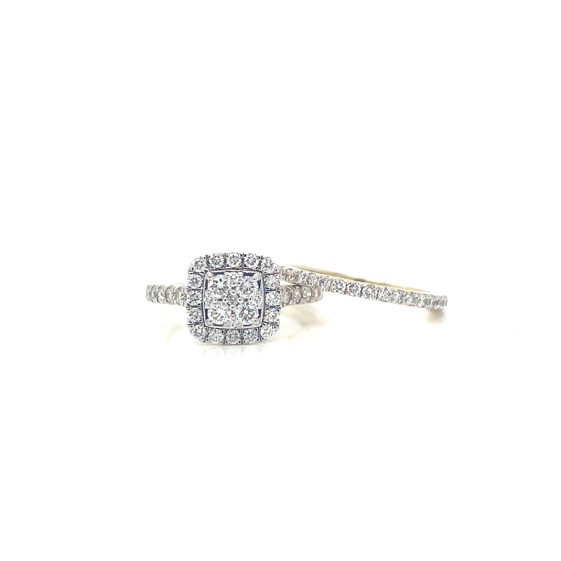 Duo Set Yellow Gold Diamond Ring