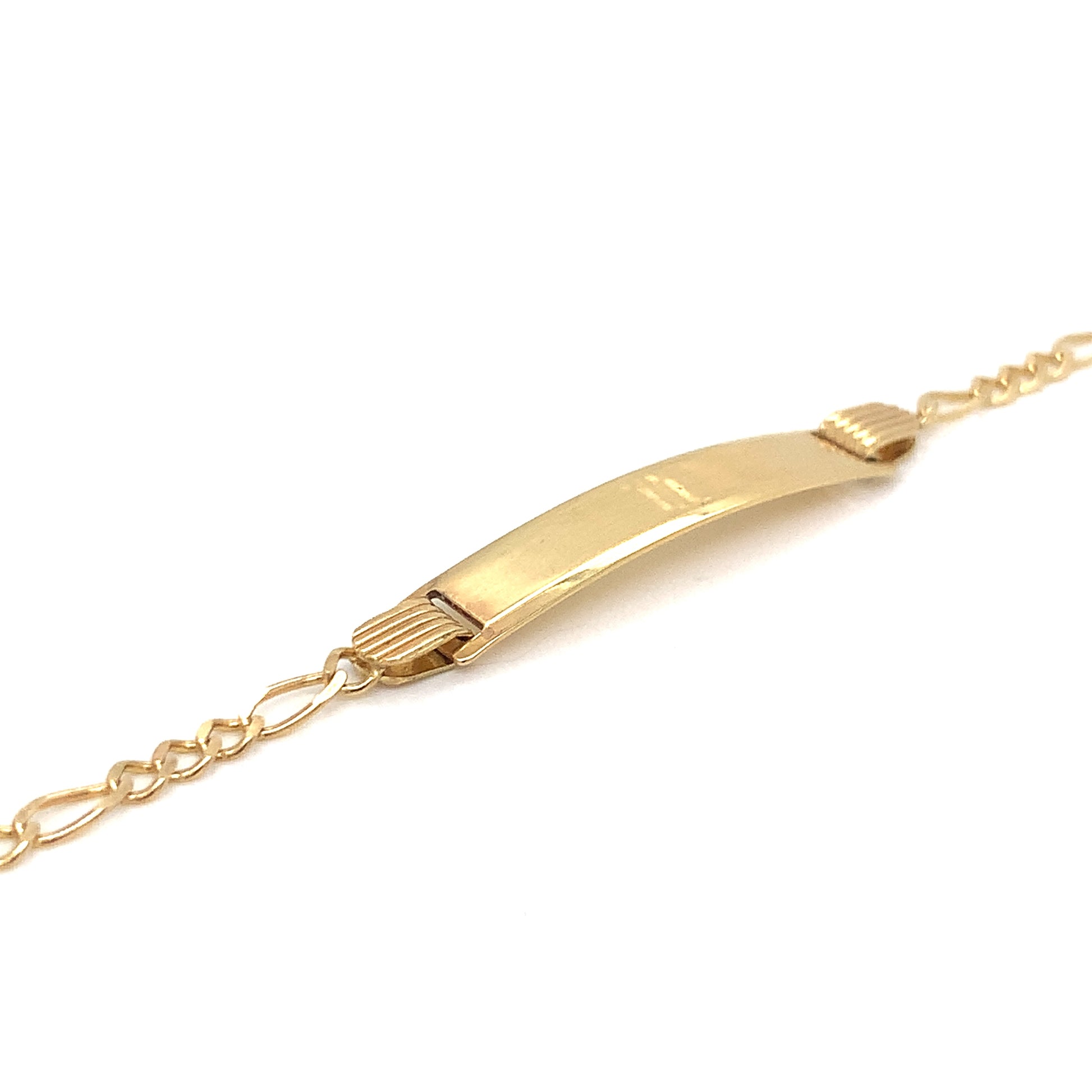 2.5MM Figaro Baby ID Bracelet