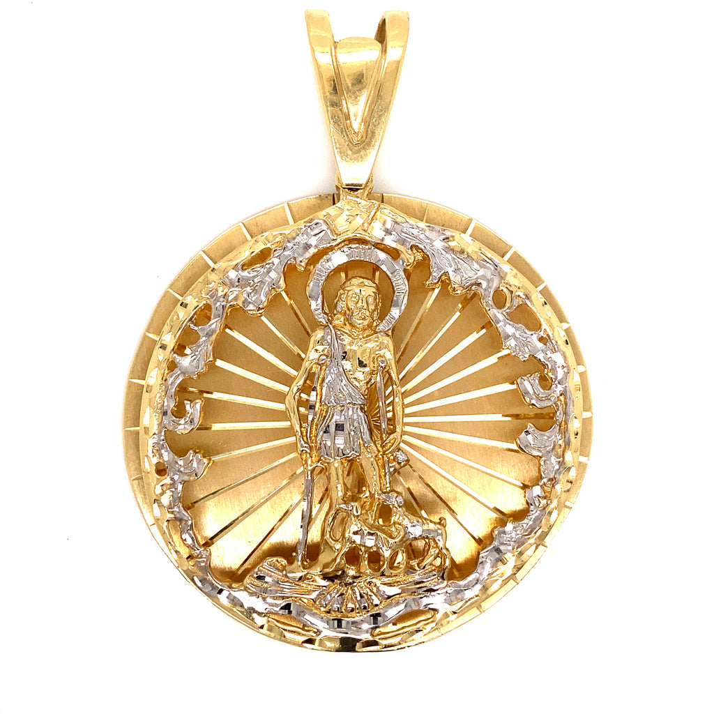 Gold Over Silver Saint store Lazarus Enamel Pendant HANDMADE (FREE 22 Inch Rope Chain)