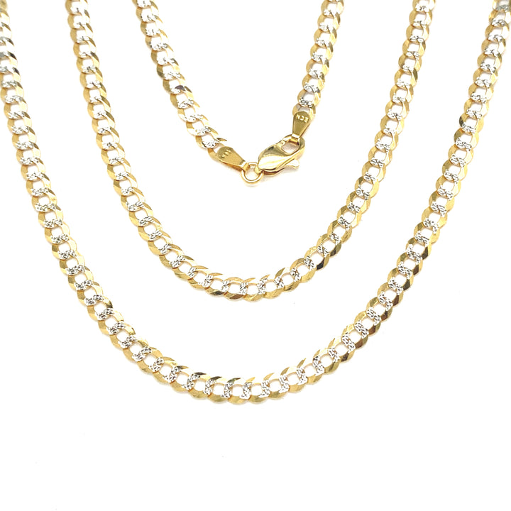 3.5MM Semi-Solid Two Tone Curb Chain