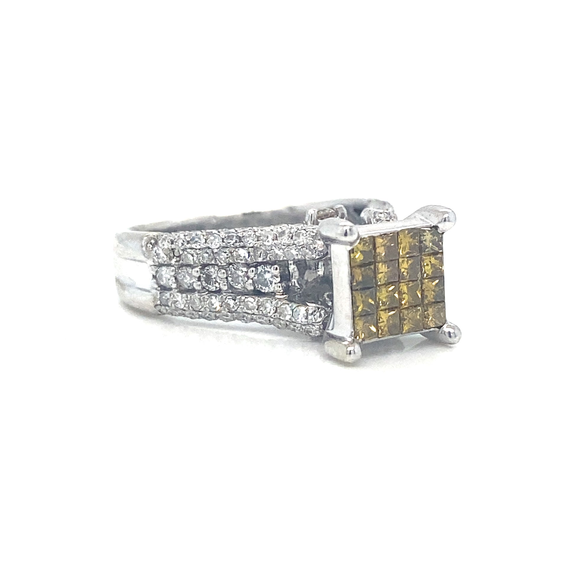Canary Princess Cut Diamond Ring