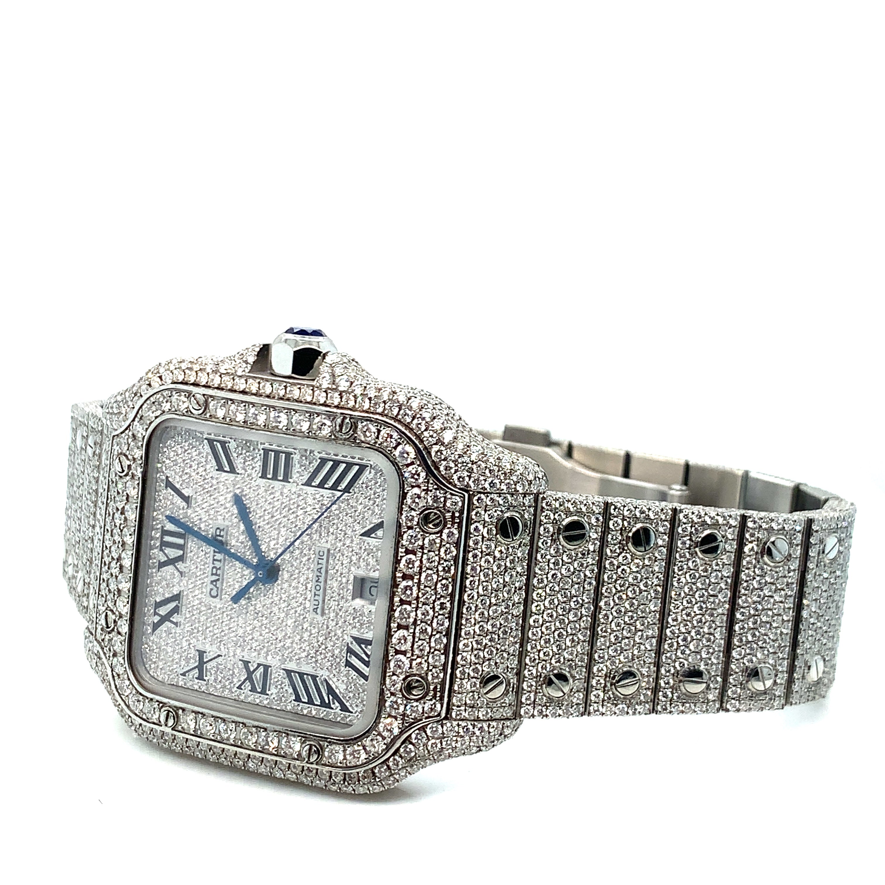 Cartier square clearance diamond watch