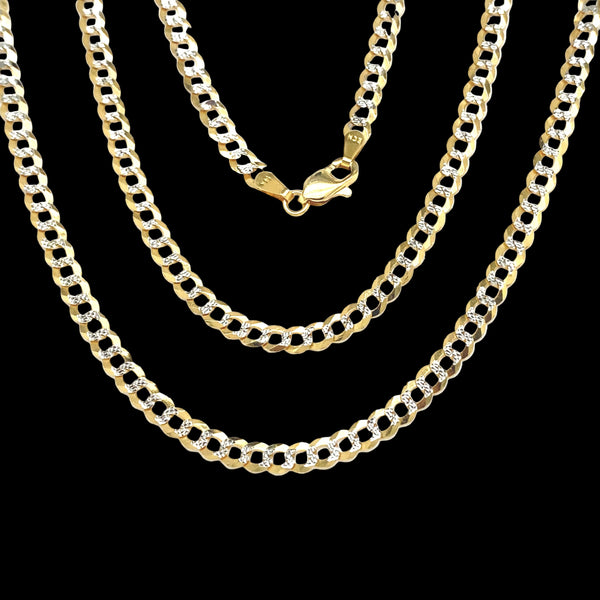 3.5mm Solid Two-Tone Cuban Chain