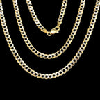 3.5mm Solid Two-Tone Cuban Chain