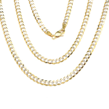 3.5mm Solid Two-Tone Cuban Chain