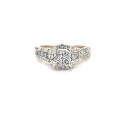 Yellow Gold Layered Diamond Ring