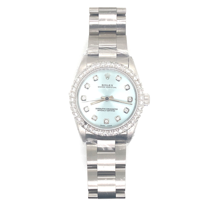 Rolex Oyster Perpetual Diamond Blue Dial - 31MM