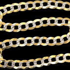 12MM Two-Tone Curb Cuban Chain