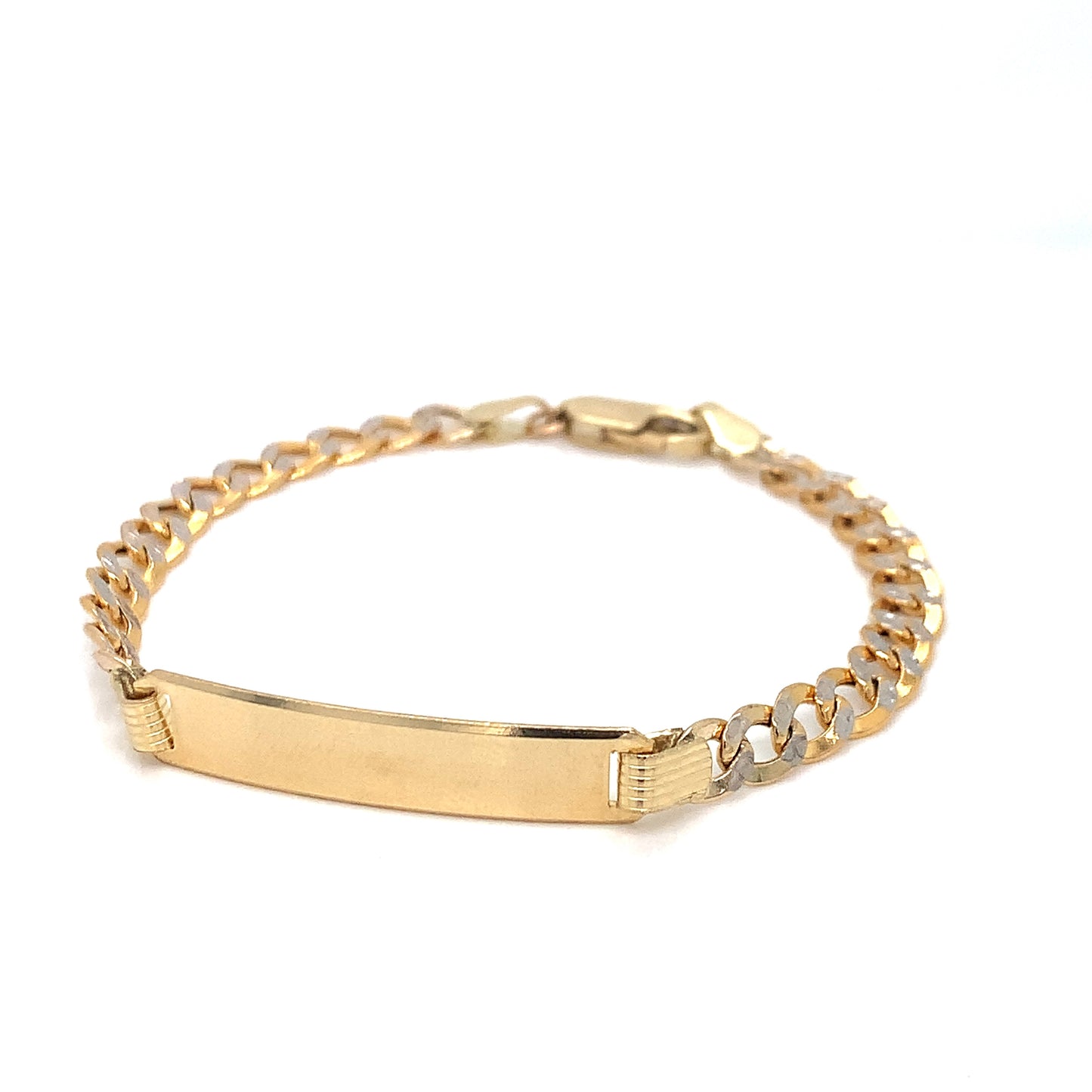 4.5MM Two-Tone Baby ID Bracelet