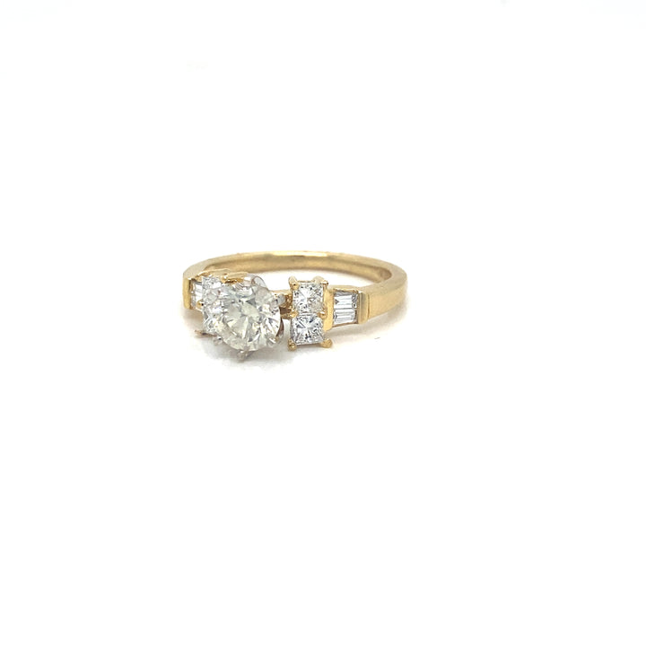 Stacked Diamond Engagement Ring
