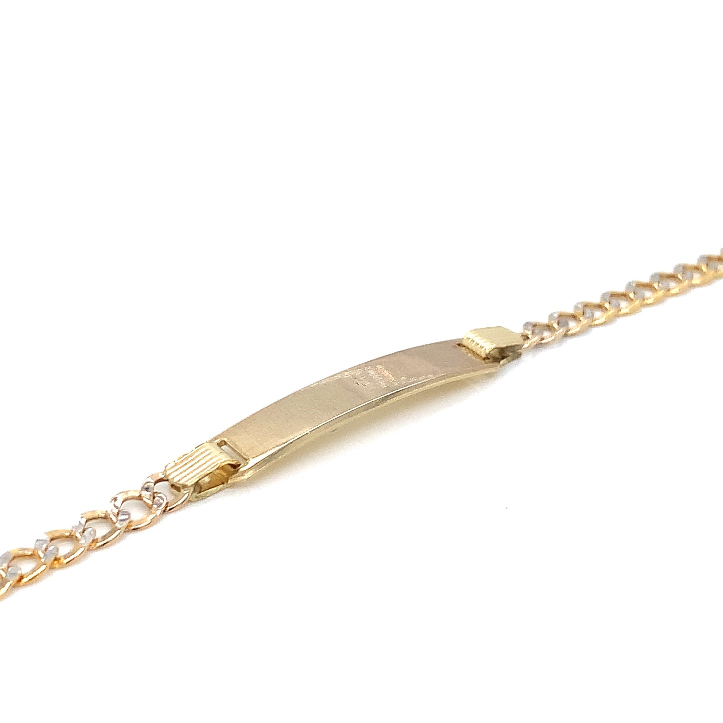4.5MM Two-Tone Baby ID Bracelet