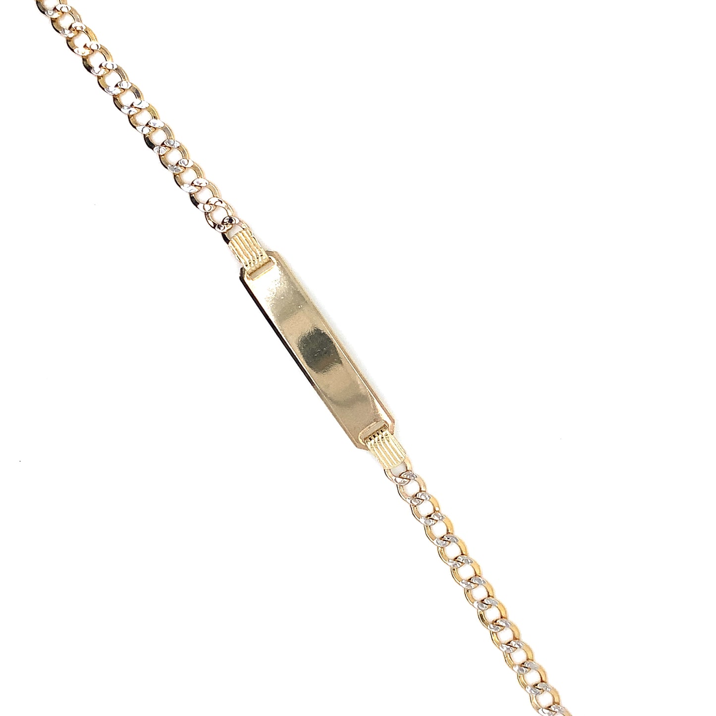 4.5MM Two-Tone Baby ID Bracelet