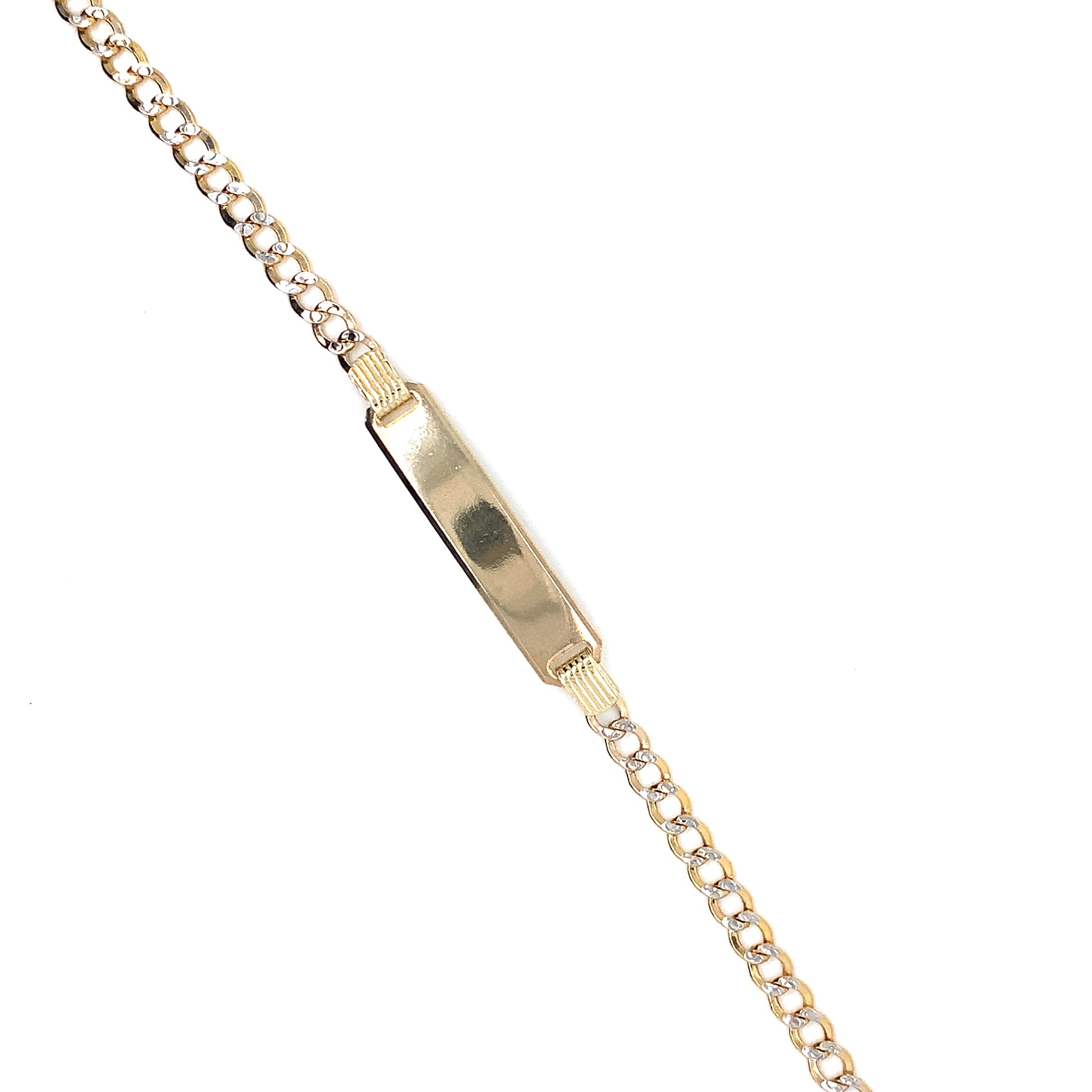 4.5MM Two-Tone Baby ID Bracelet