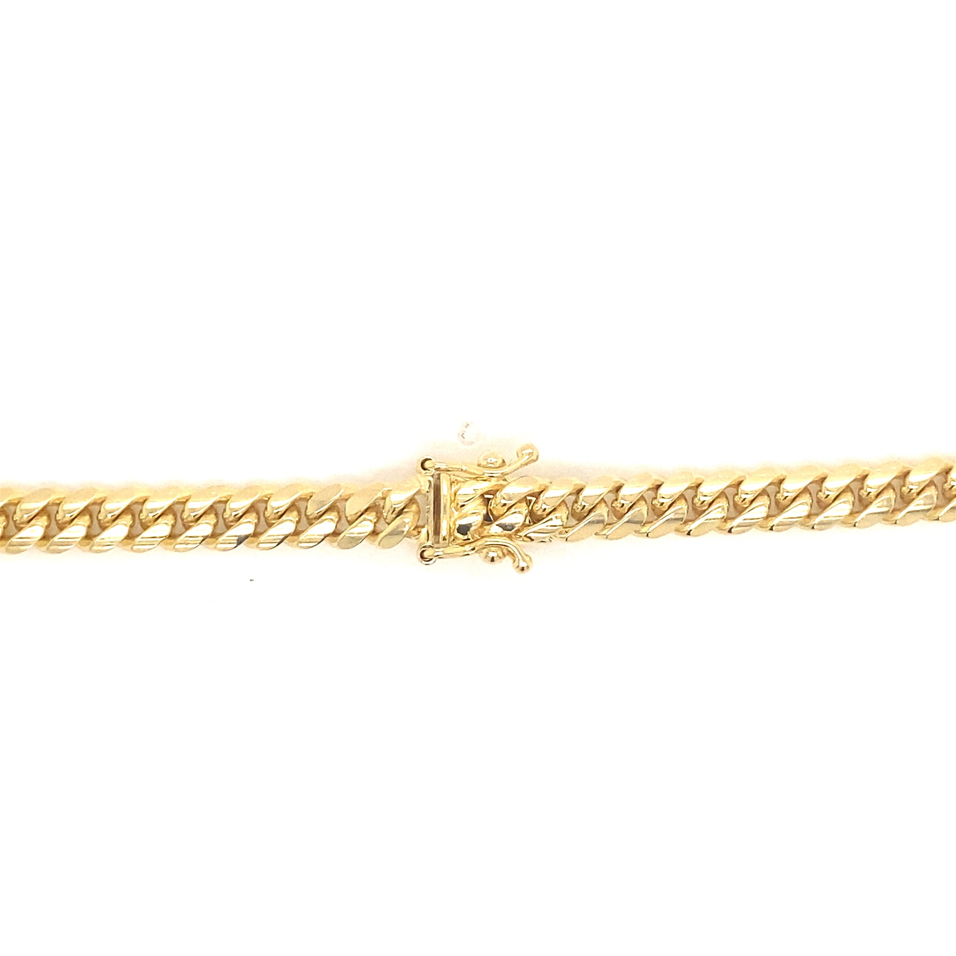 Clasp lock in yellow gold.