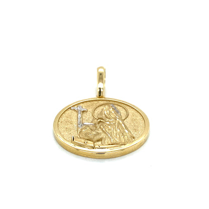 Mother Mary Prayer Pendant 14k Gold
