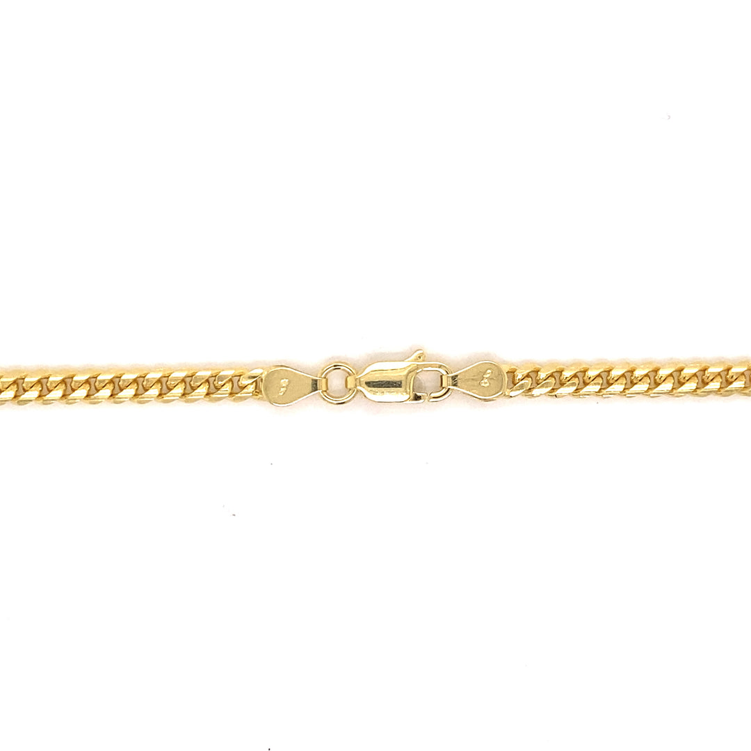 Yellow gold lobster clasp.