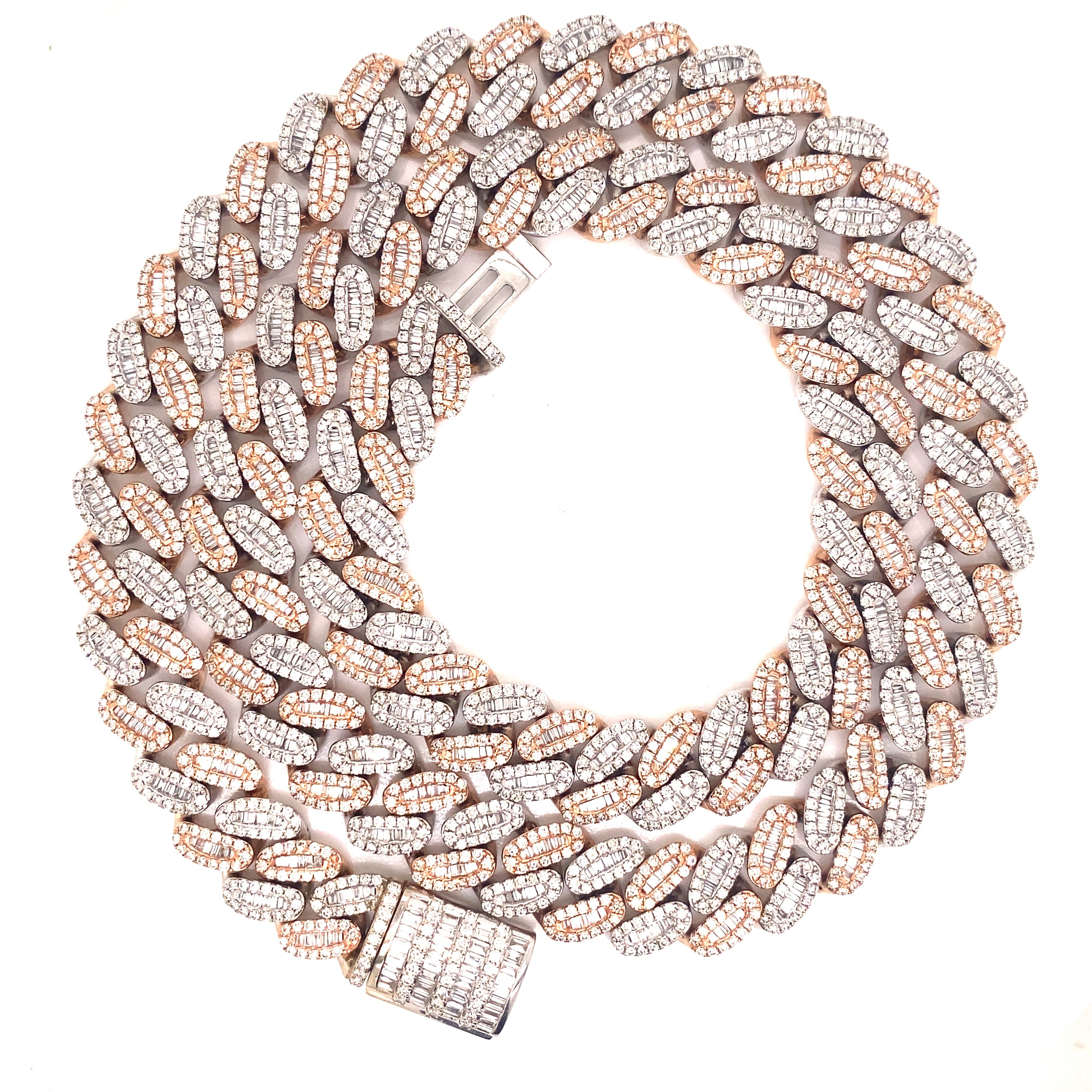 Diamond hot sale baguette chain