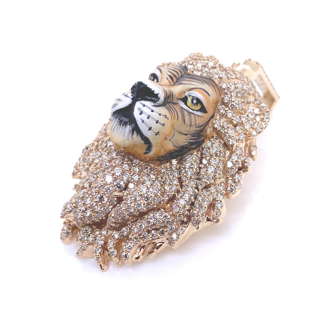 3D Diamond Lion Pendant